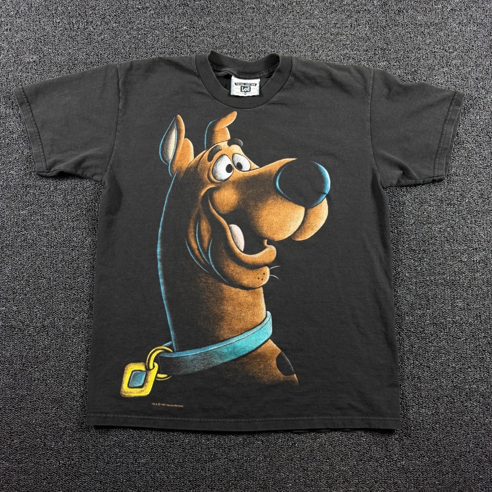 Vintage 1997 Scooby-Doo Lee Total Cotton T-Shirt Mens Medium Black Made in USA
